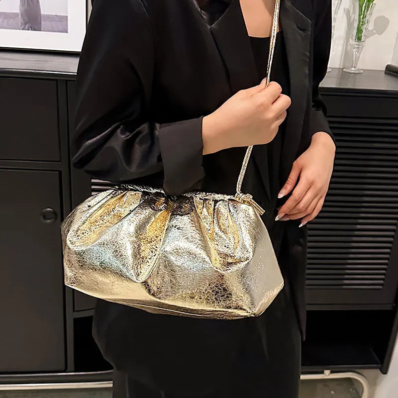 Designer Bag Small Leather Sier Cloud Gold Cross Body Bag Party Clutch Wallet Womens Handbag