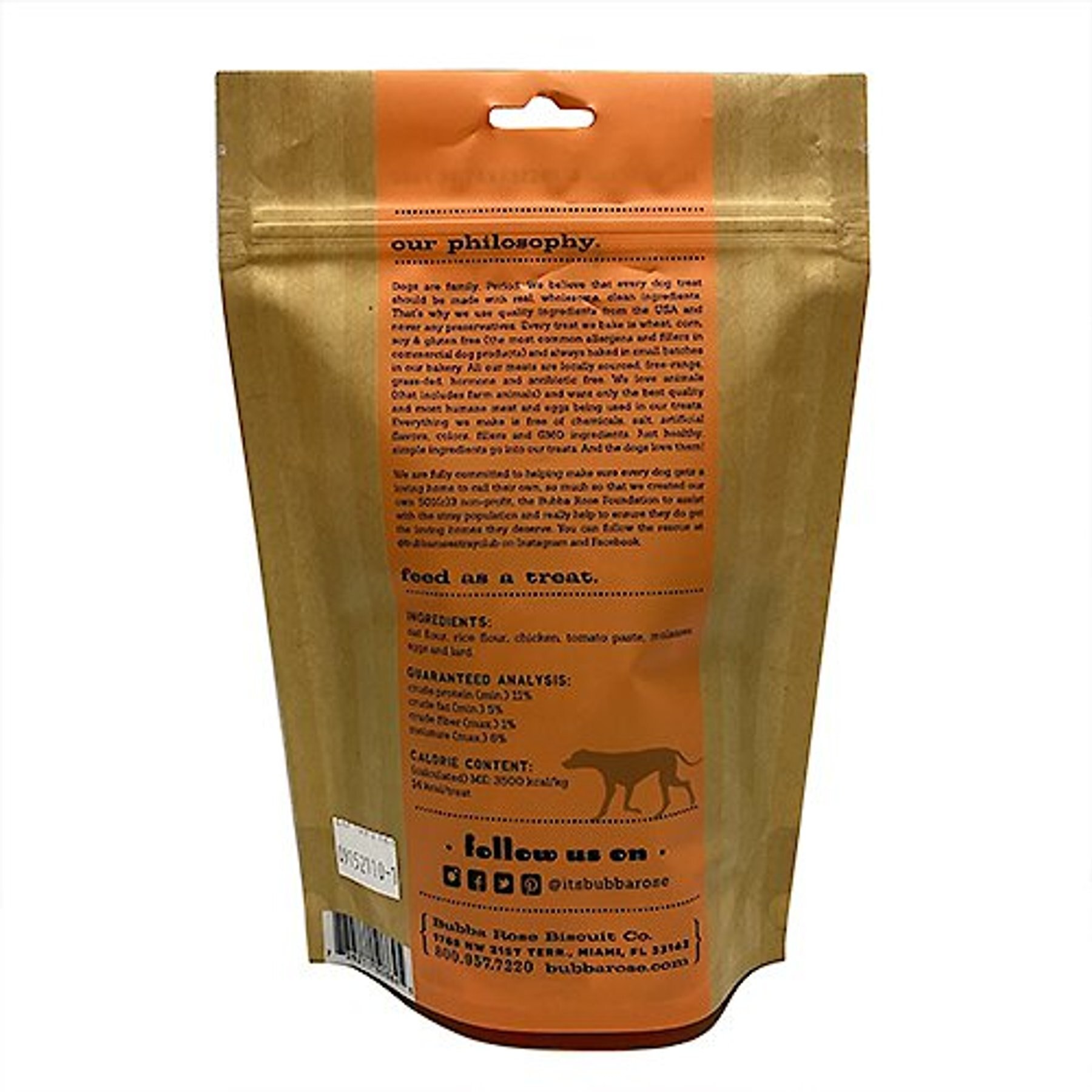 Bubba Rose Biscuit Co. BBQ Chicken Dog Treats, 6.5-oz bag