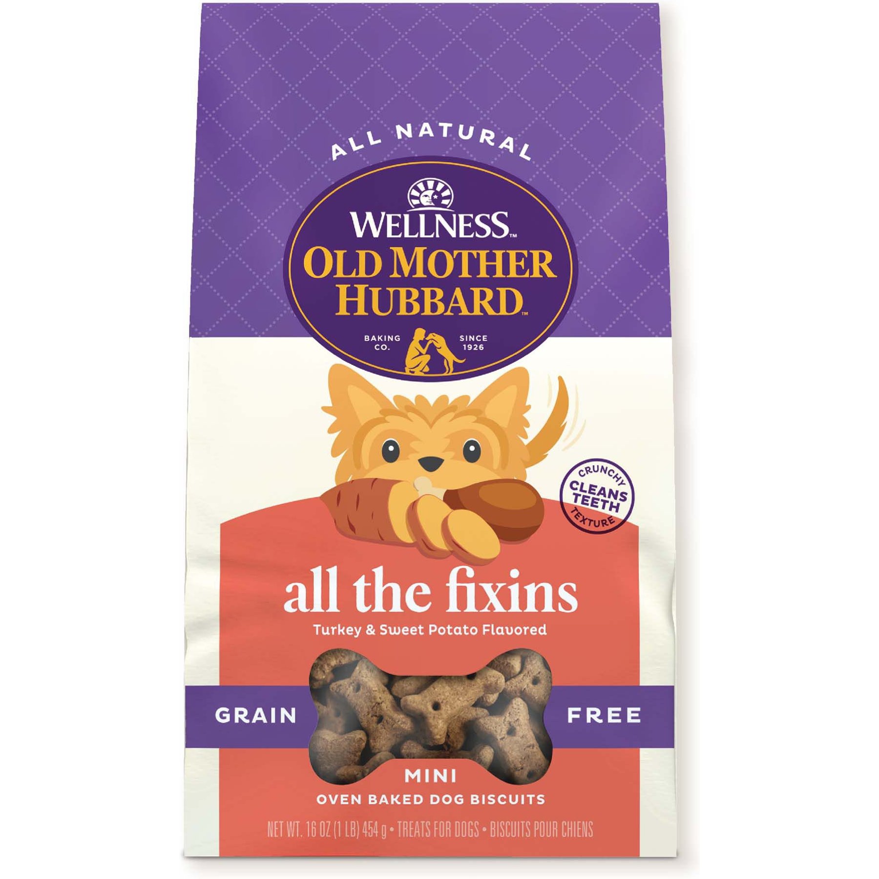 Old Mother Hubbard by Wellness All The Fixins Grain-Free Natural Mini Oven-Baked Biscuits Dog Treats