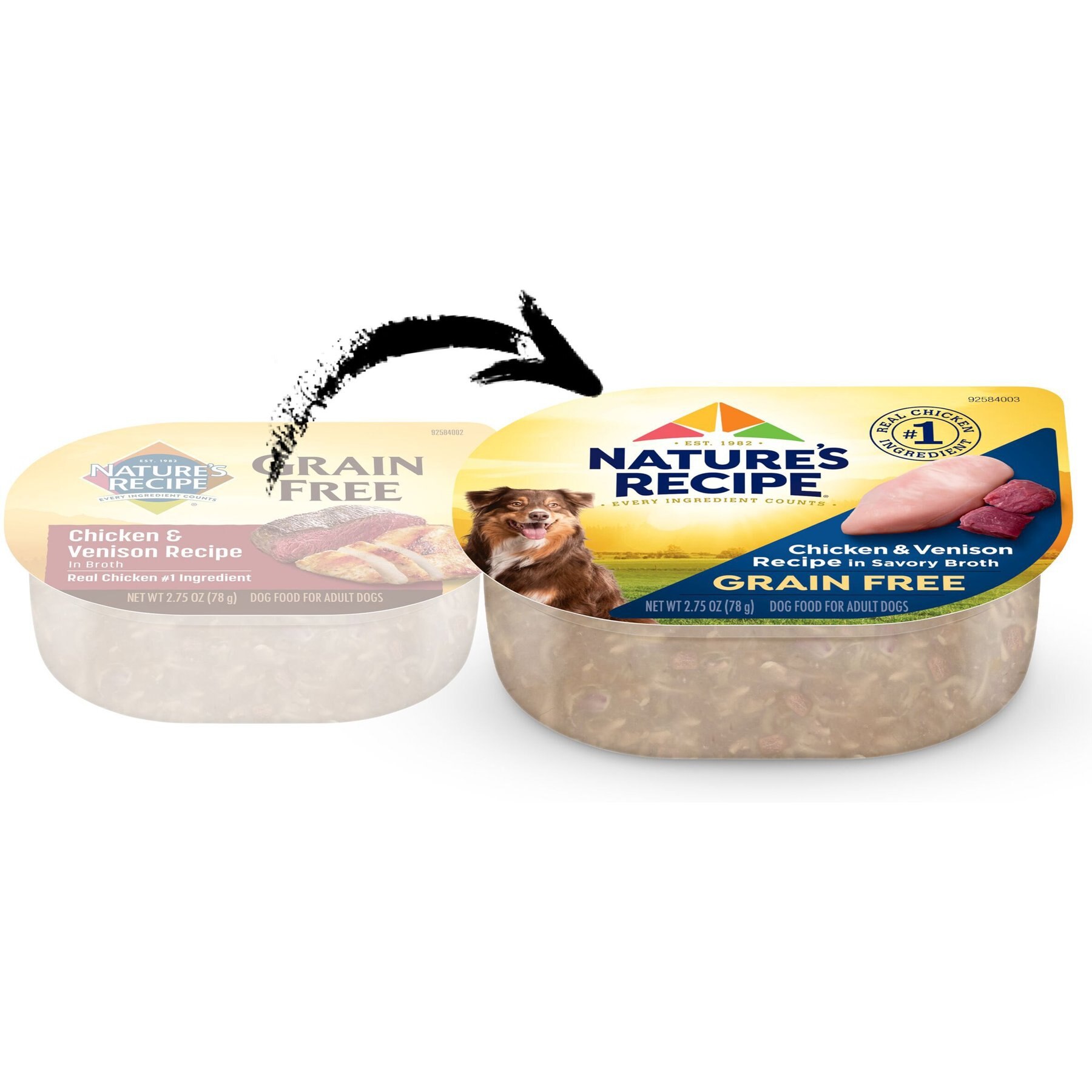Nature's Recipe Grain-Free Chicken & Venison Recipe in Broth Wet Dog Food