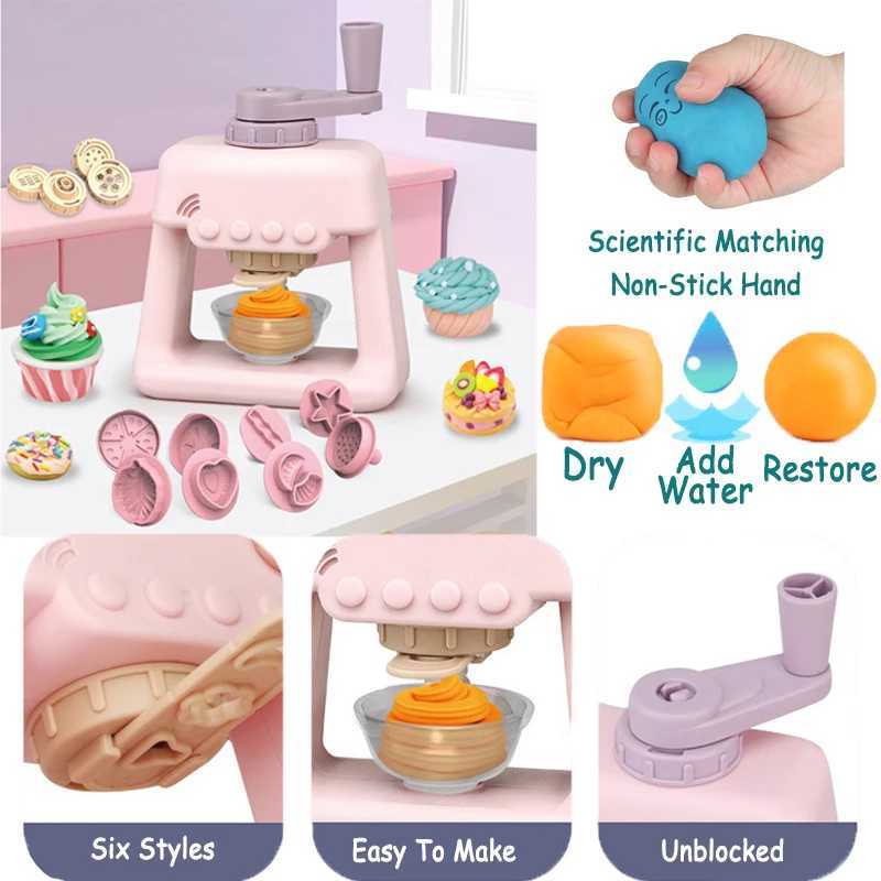 Childrens Colored Clay dle Machine DIY Play Dough Tools Ice Plasticine Mold Kits Slime Toys For Kids Birthday GiftXJ241120