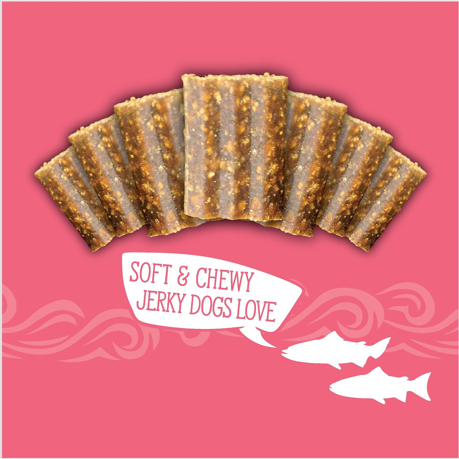 Evolve Salmon & Sweet Potato Recipe Jerky Bites Grain-Free Dog Treats