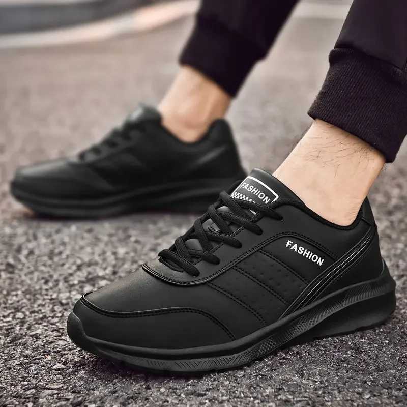 Casual shoes mens leather work boots anti slip and wear-resistant bowling shoes luxurious and comfortable walking shoes M241120