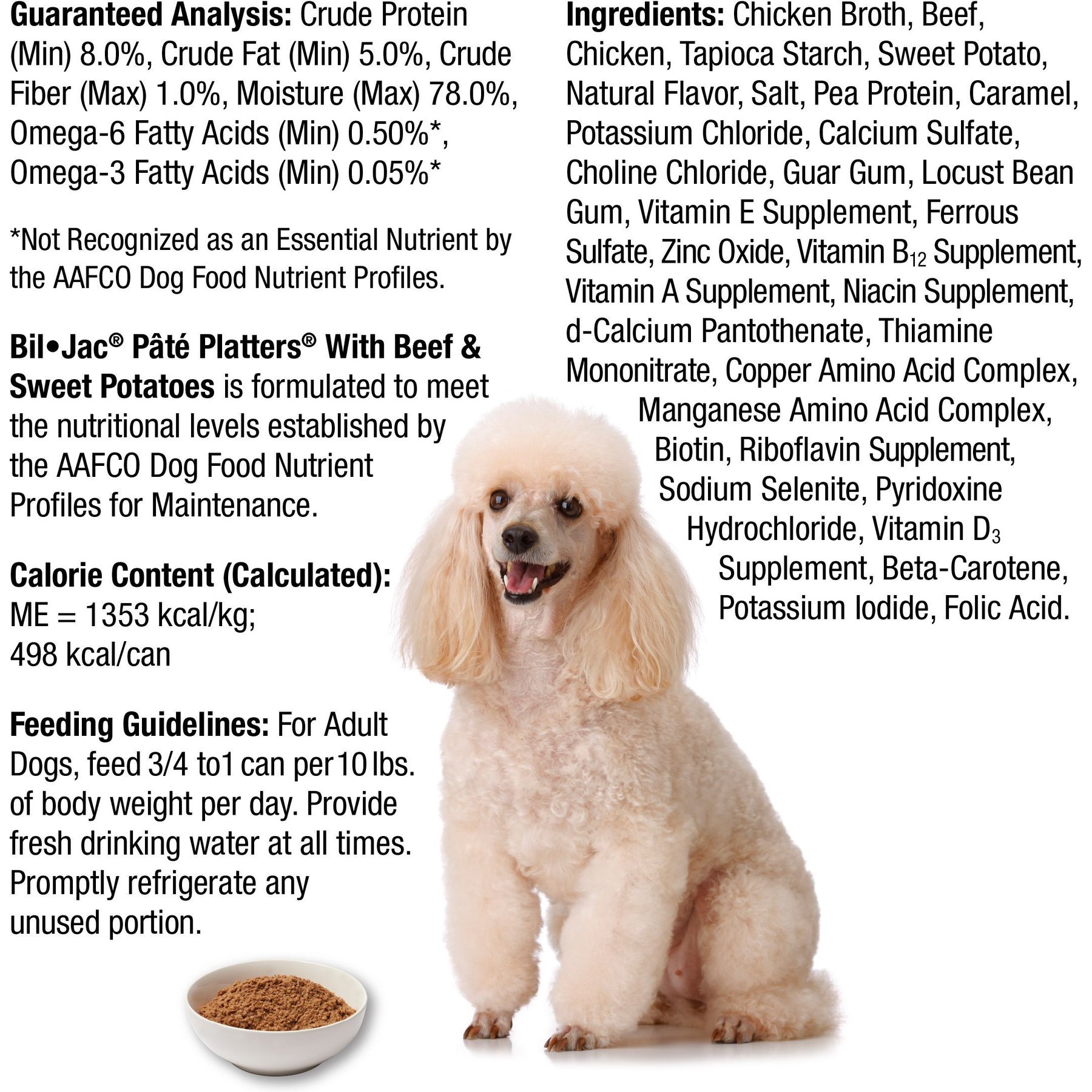 Bil-Jac Pate Platters with Beef & Sweet Potatoes Canned Dog Food