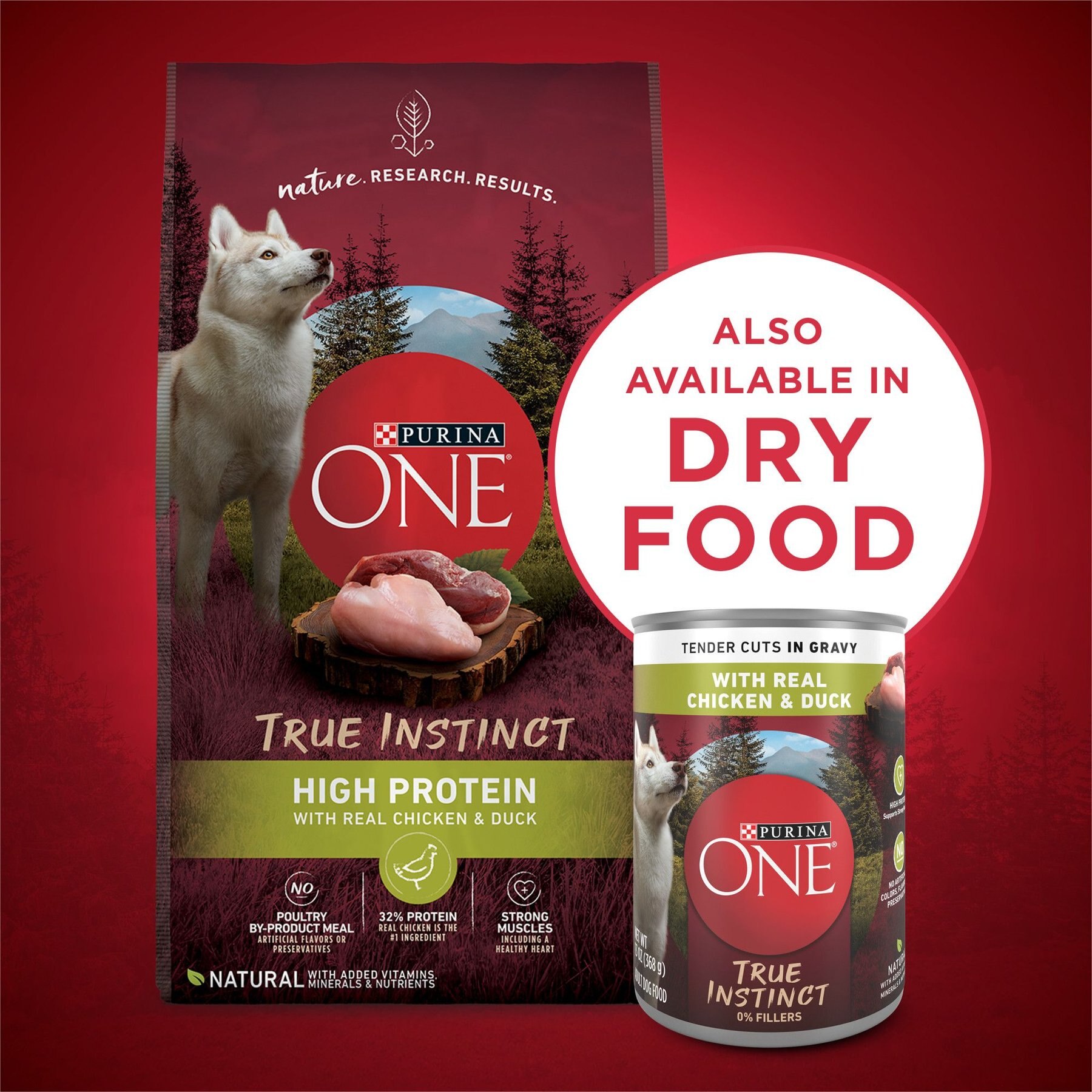 Purina ONE SmartBlend True Instinct Tender Cuts in Gravy with Real Chicken & Duck Canned Dog Food