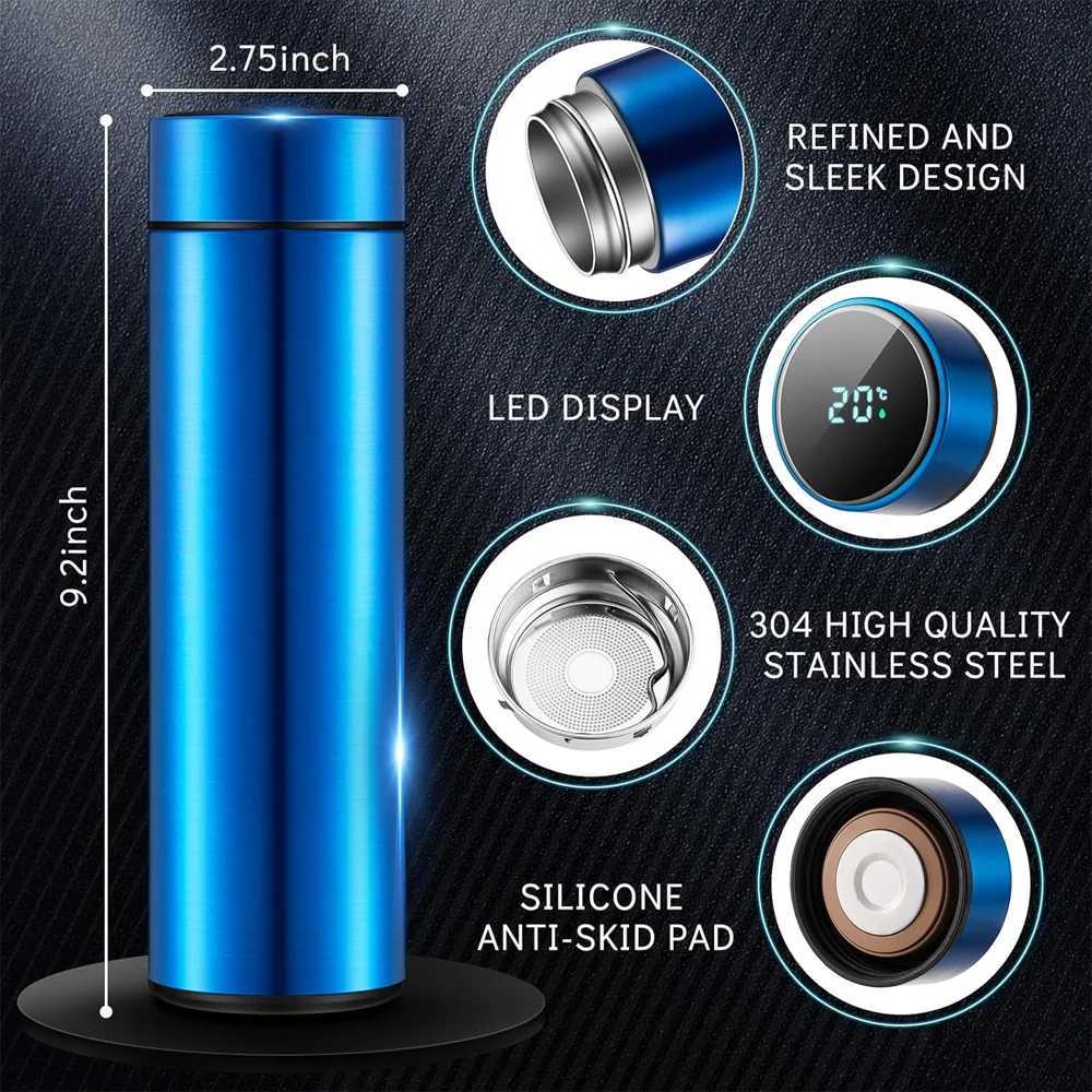 Hot water bottle digital hot water bottle stainless steel tea inhaler cup isothermal vacuum thin sheet hot and cold beverages M241121