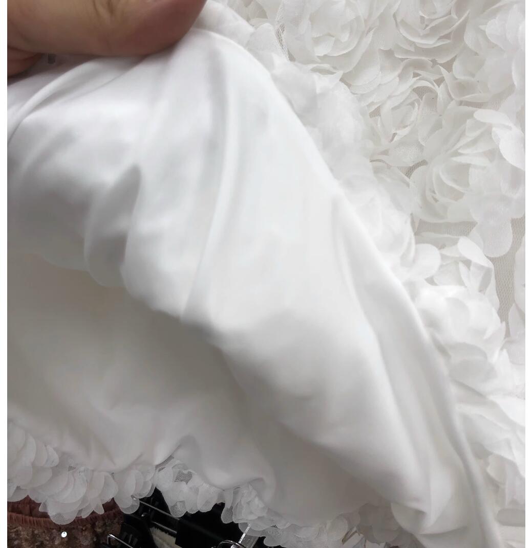 Womens fashion A-line skirt elastic high waist elegant 3D rose summer desinger skirt