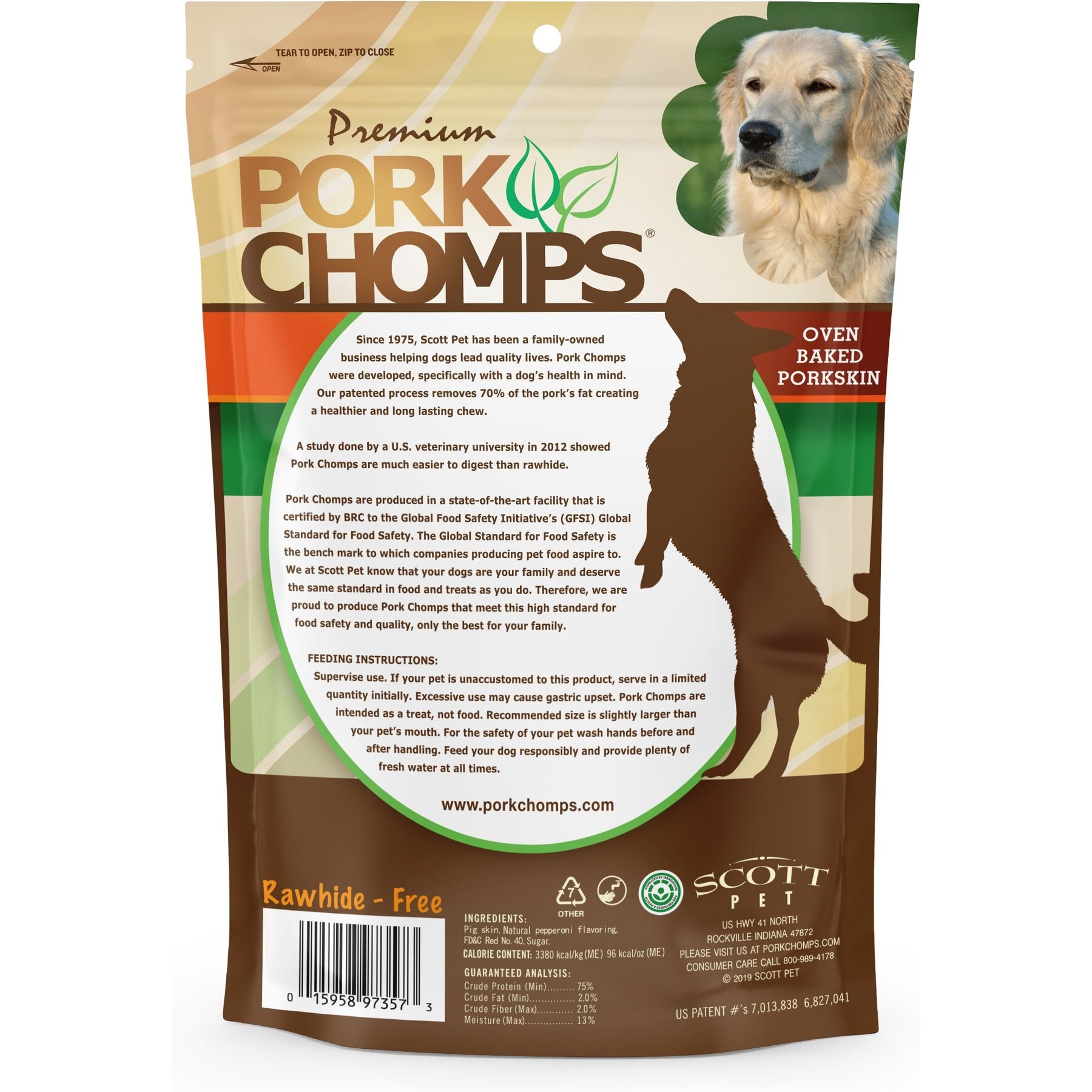 Pork Chomps Pepperoni Flavor Twists Dog Treats