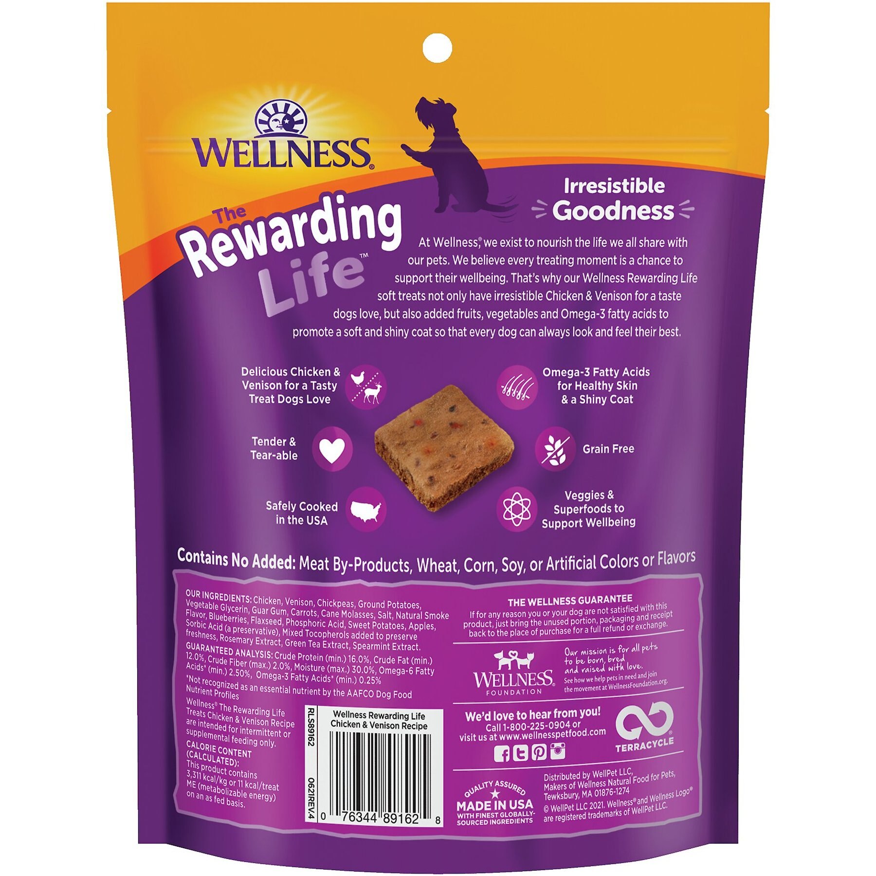 Wellness Rewarding Life Chicken & Venison Grain-Free Soft & Chewy Dog Treats