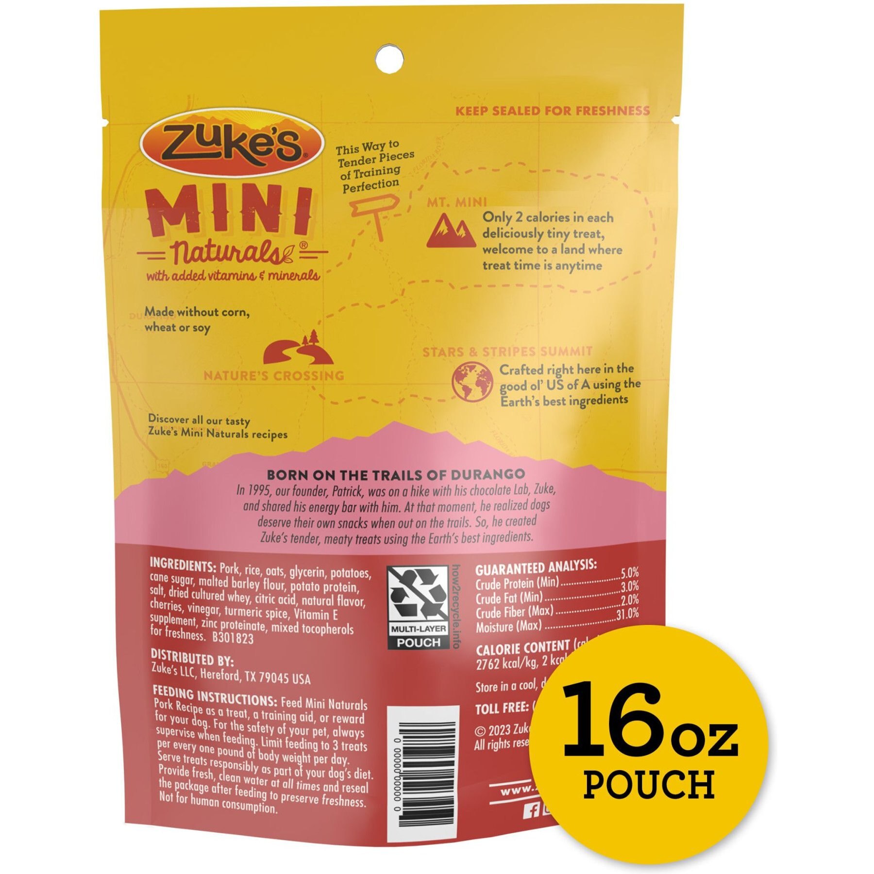 Zuke's Mini Naturals Pork Recipe Training Dog Treats