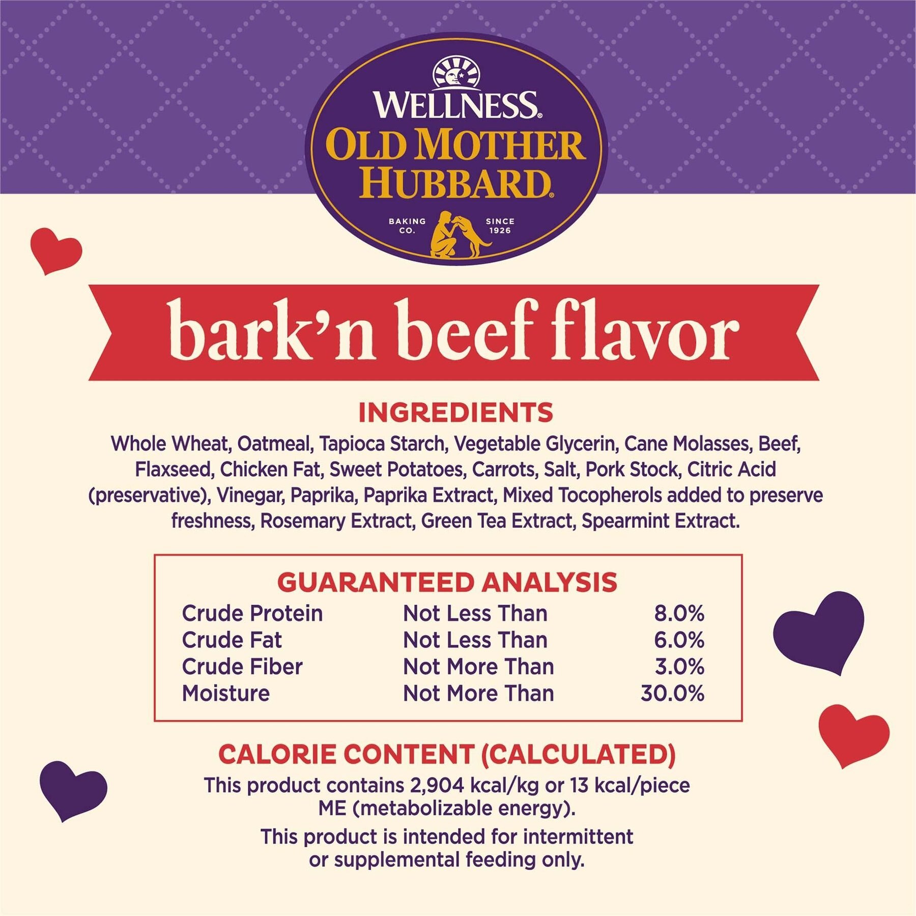 Old Mother Hubbard by Wellness Soft & Tasty Beef & Sweet Potato Natural Mini Oven-Baked Biscuits Dog Treats