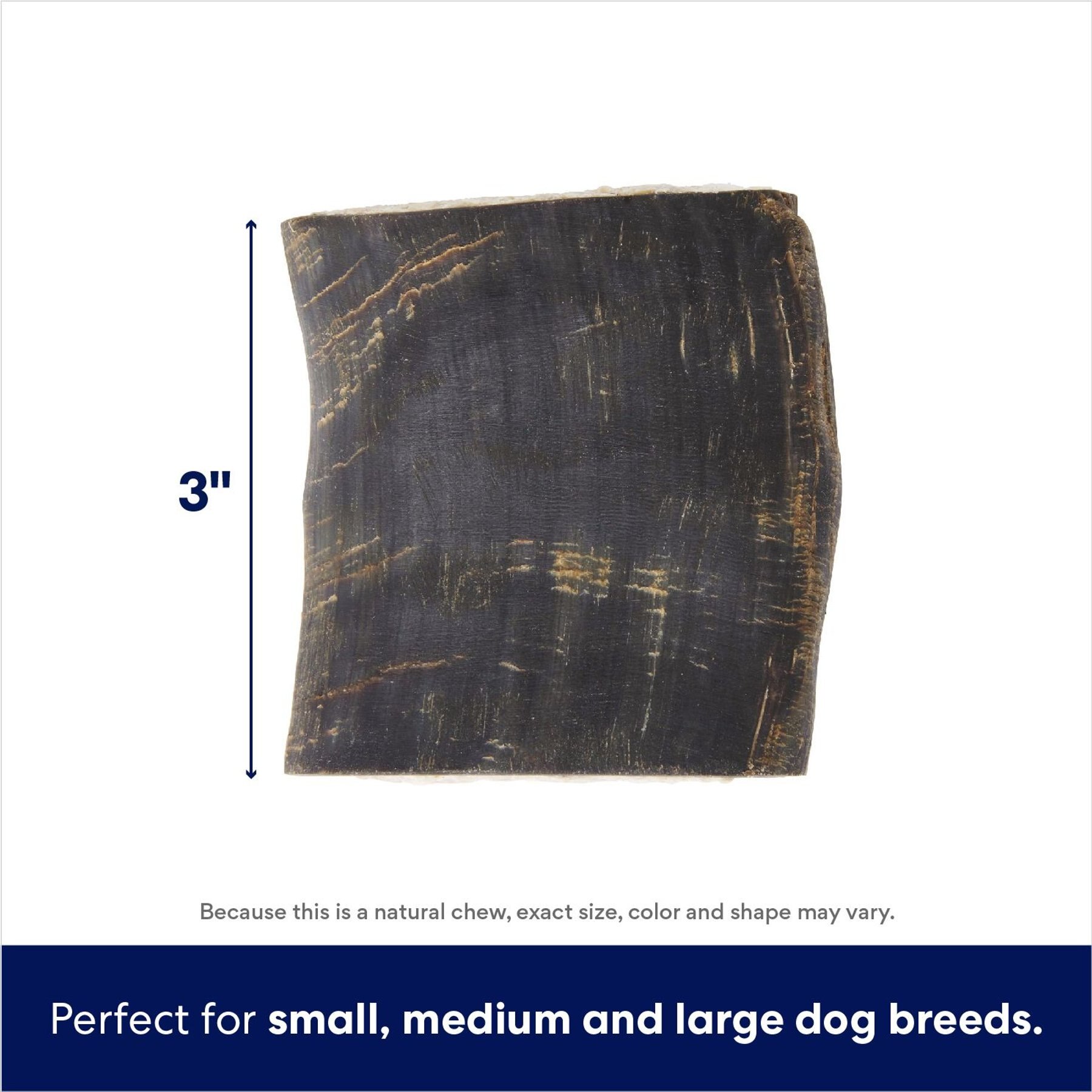 Bones & Chews Peanut Butter Flavor Stuffed Water Buffalo Horn Dog Treats