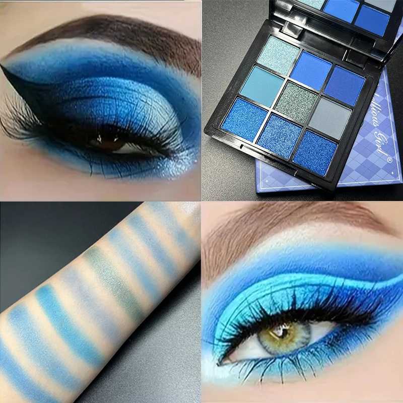 9-Grid Eye Shadow Palette Make-up for Women Glitter Pearlescent Matte Eyeshadow Cosmetics Shimmer Long Lasting Makeup ProductsXJ250520
