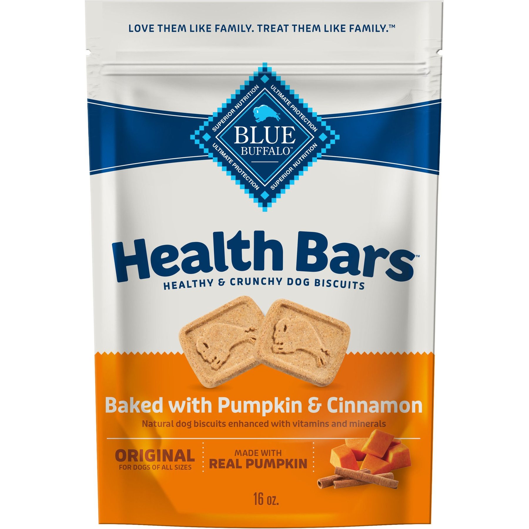Blue Buffalo Health Bars Baked with Pumpkin & Cinnamon Dog Treats