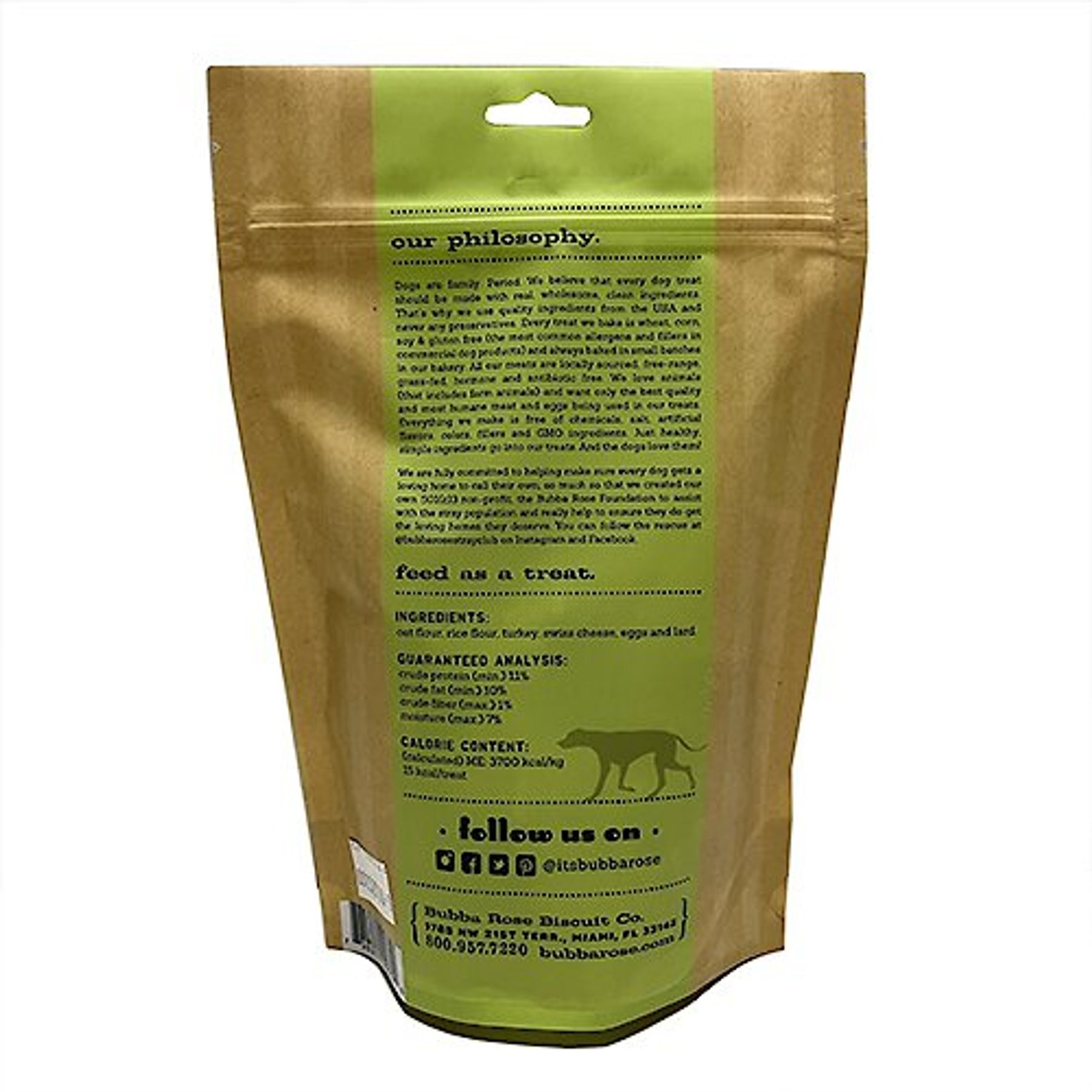 Bubba Rose Biscuit Co. Turkey Club Dog Treats, 6.5-oz bag