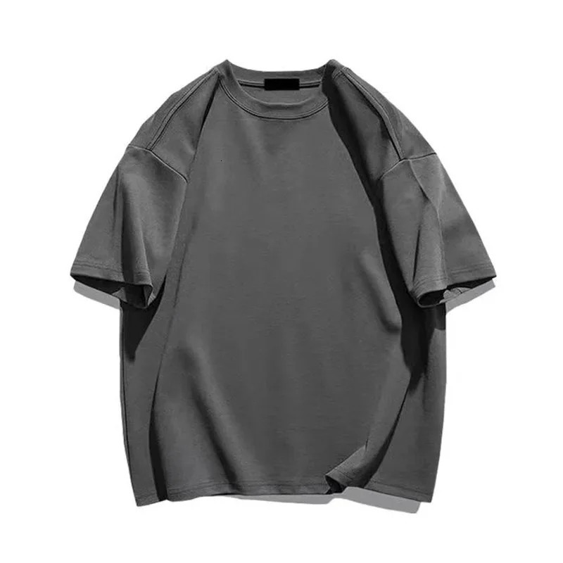 High-quality Mens T-Shirt 100% Cotton T Shirt Men Women Solid Color Basic Casual Clothing Big Size Short Sleeve Black White Top 240409