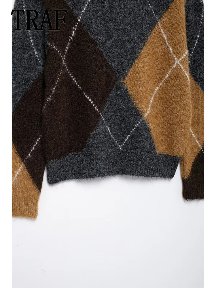 TRAF Womens Sportswear Autumn Fashion Womens Sportswear Long Sleeve Pullover Casual Knitted Top 241115