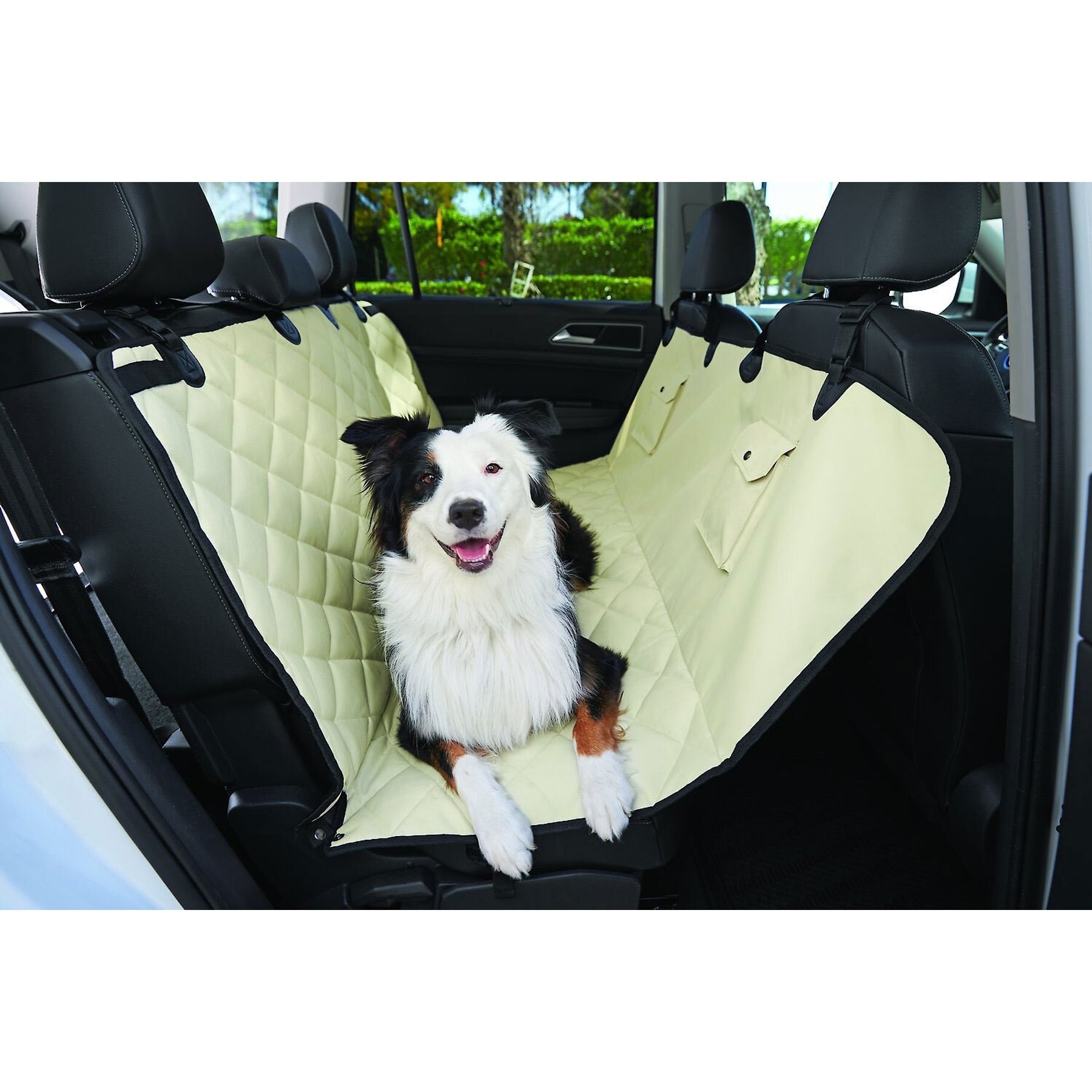 Frisco Adjustable Dog Seatbelt Tether & Frisco Quilted Water Resistant Hammock Car Seat Cover