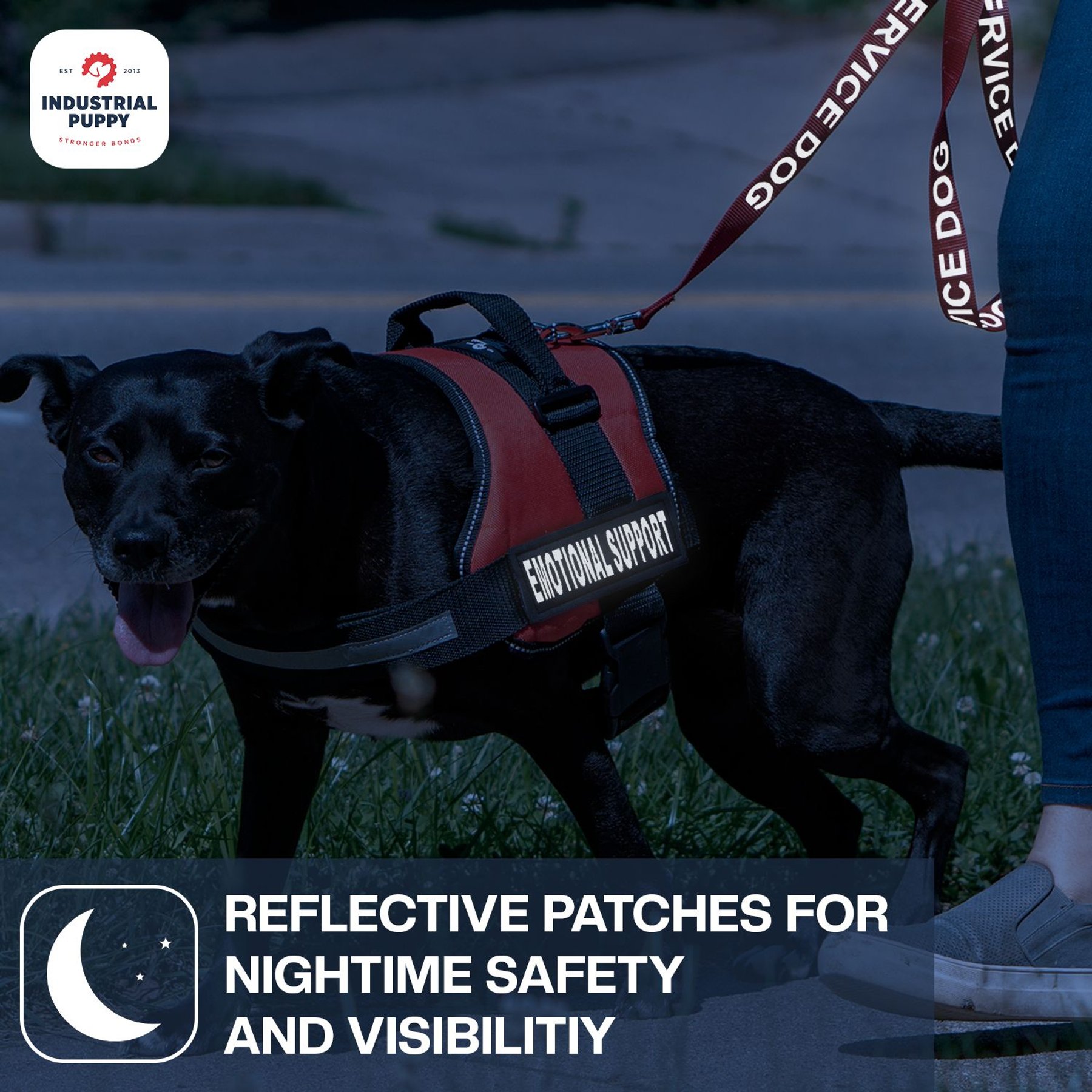 Industrial Puppy Emotional Support Dog Patches