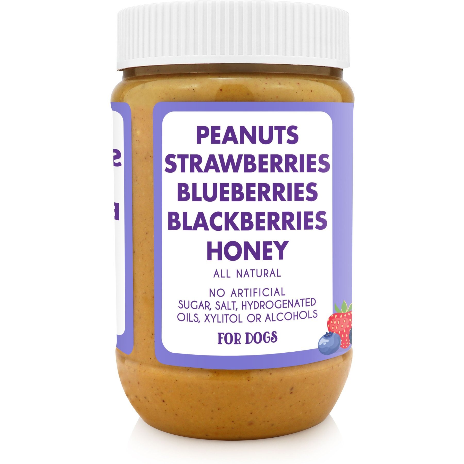 Bark Bistro Company Buddy Budder Superberry Snoot Peanut Butter Lickable Dog Treat, 17-oz jar