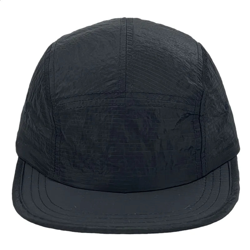 Summer Fast Dry Nylon 5 Panel Baseball Cap Gorra Fitness Fugees Men Women Camping Fitted Hats 56-60cm 241119