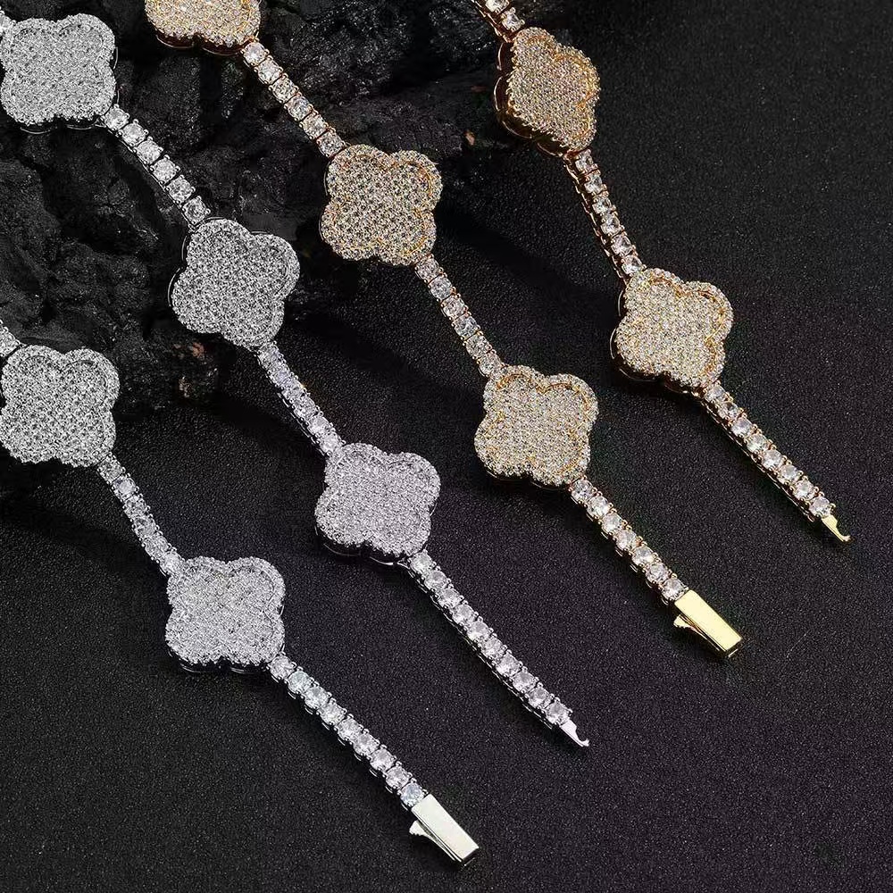 Fashion women design 925 silver VVS Moissanite diamond Ice out tennis bracelet fashions new arrival