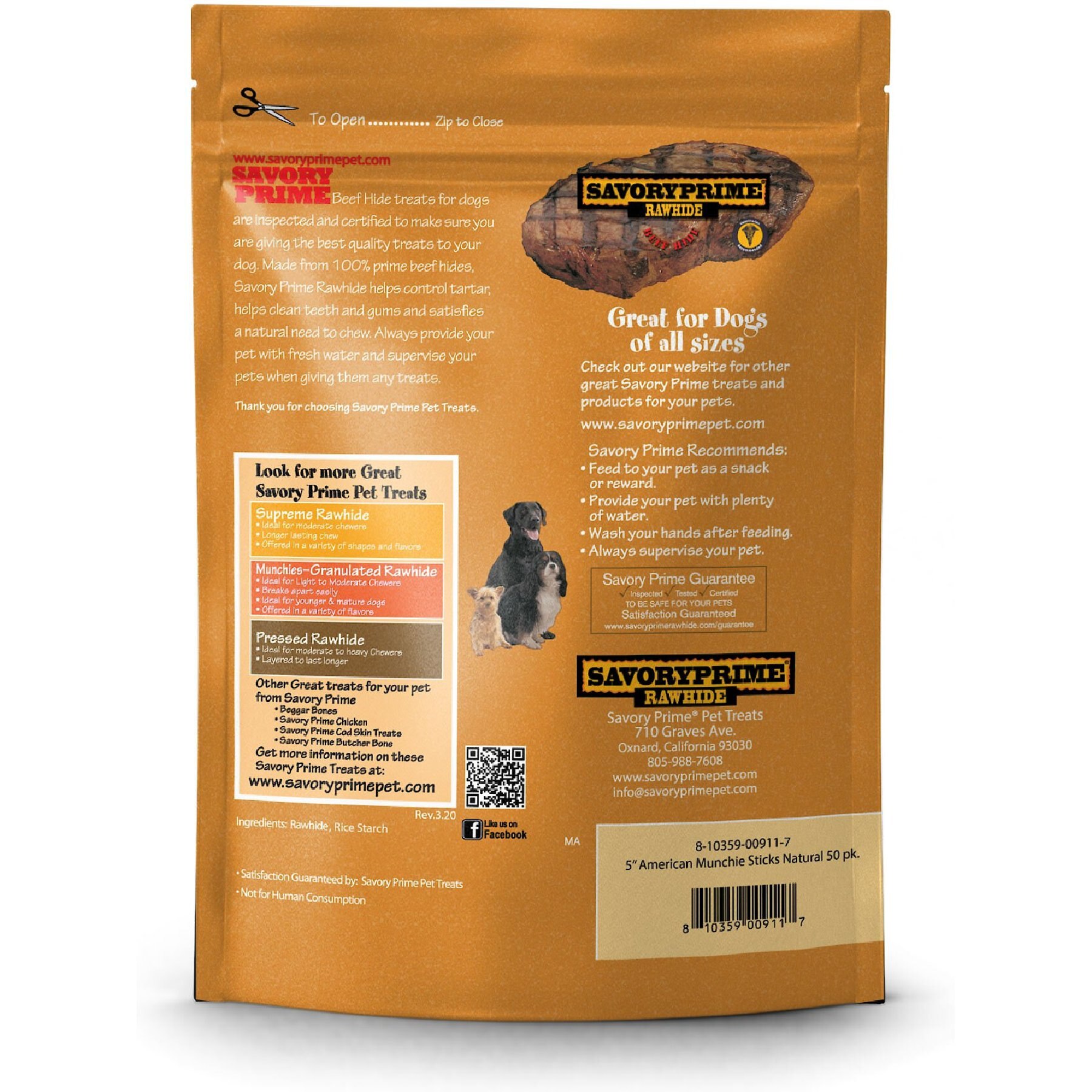 Savory Prime Rawhide Munchies Sticks 5" Dog Treats