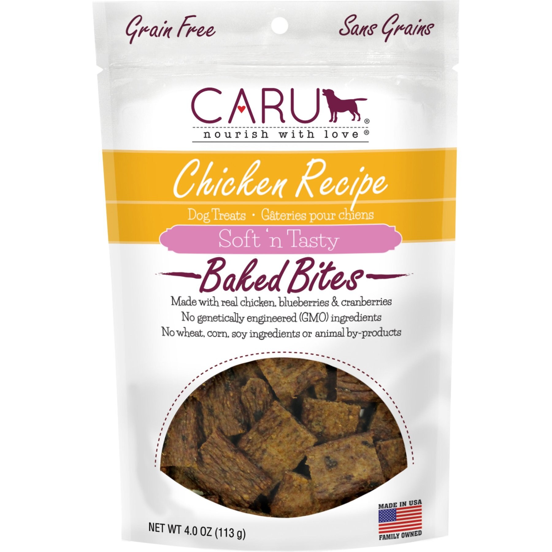 Caru Soft 'n Tasty Baked Bites Chicken Recipe Grain-Free Dog Treats