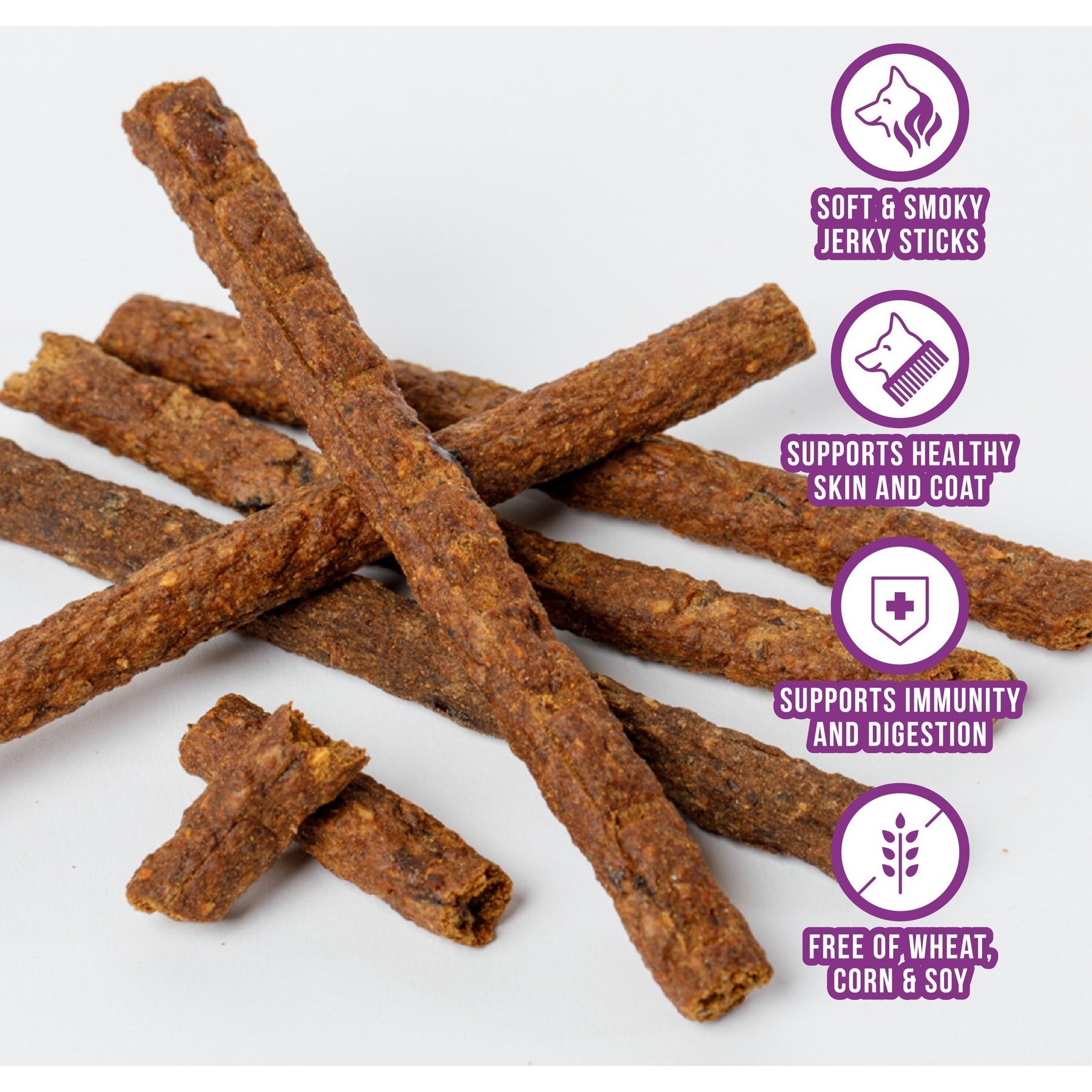 Wild Nature Duck, Sweet Potato, Pumpkin & Flaxseed with Real Superfoods Jerky Dog Treats, 8-oz bag