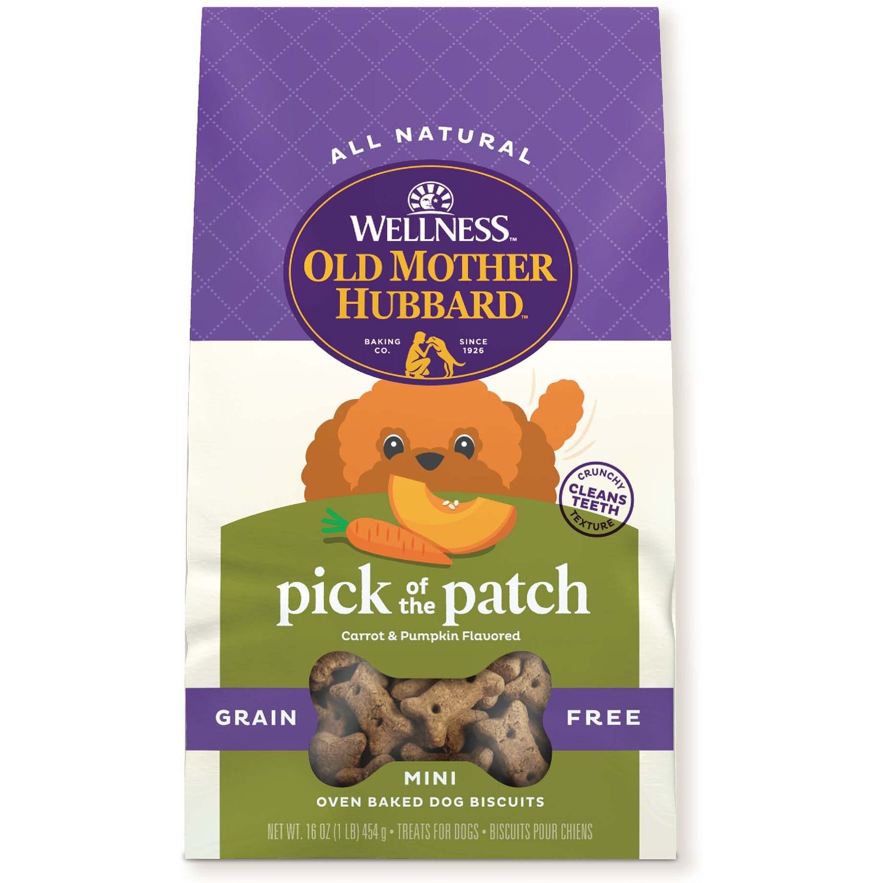 Old Mother Hubbard by Wellness Pick of the Patch Natural Grain-Free Mini Oven-Baked Biscuits Dog Treats