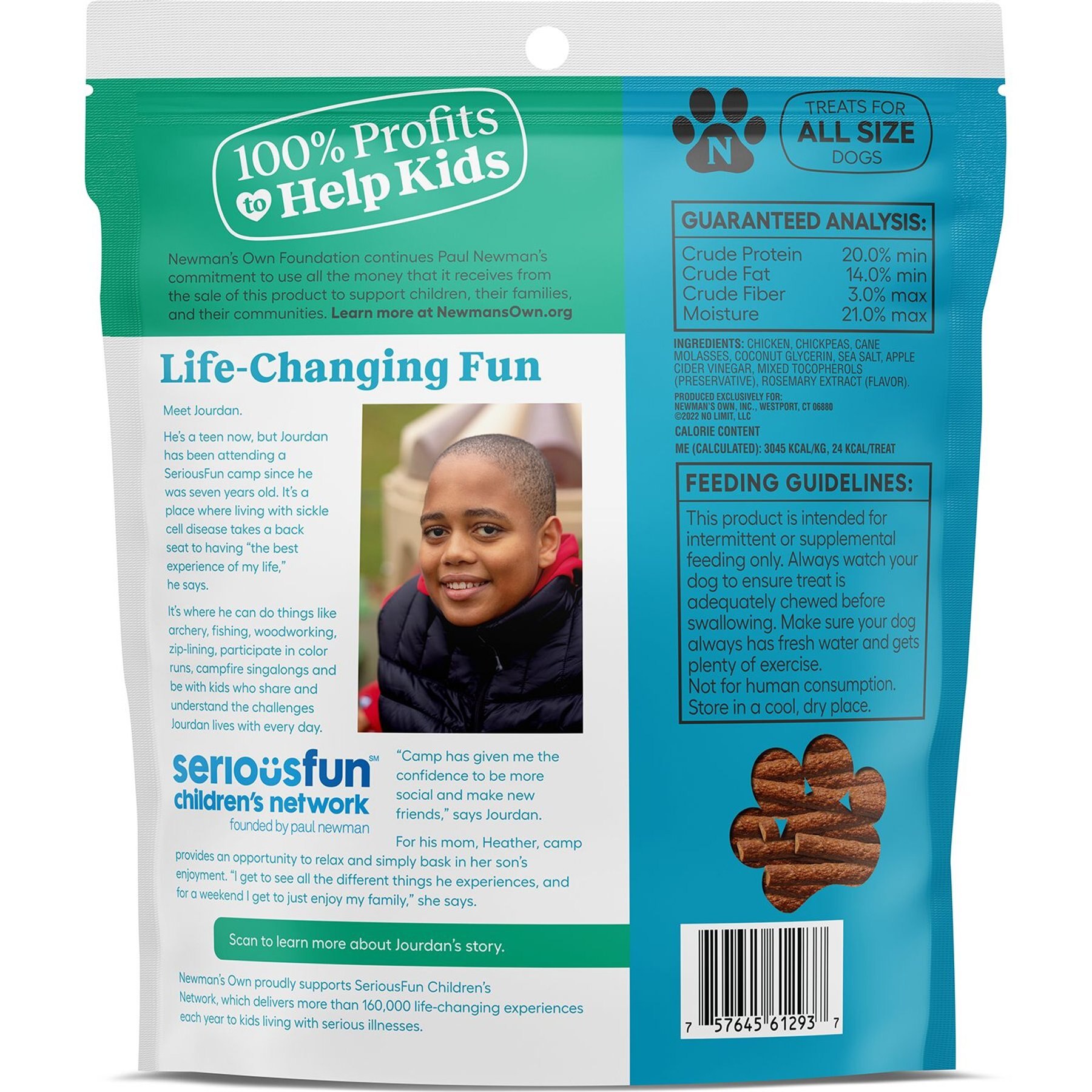 Newman's Own Snack Sticks Chicken Recipe Grain-Free Dog Treats