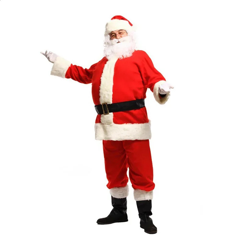 Santa Claus Clothes Fancy Dress In Christmas Men Adult Christmas Cosplay Costume Christmas Santa Claus Costume Cosplay 241121