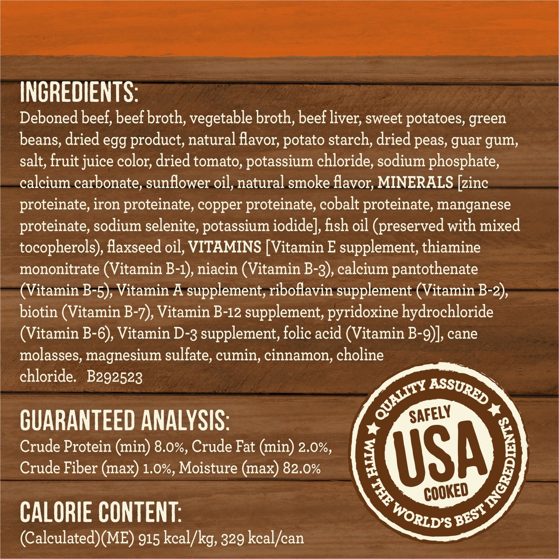 Merrick Grain-Free Wet Dog Food Slow-Cooked BBQ Texas Style with Braised Beef