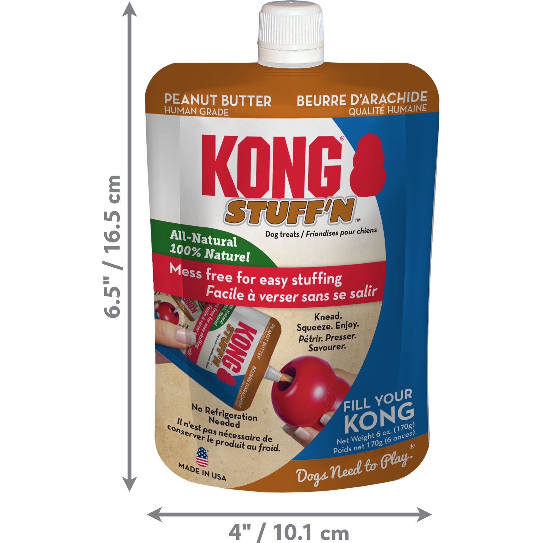 KONG Stuff'N Peanut Butter Dog Treats, 6-oz pouch
