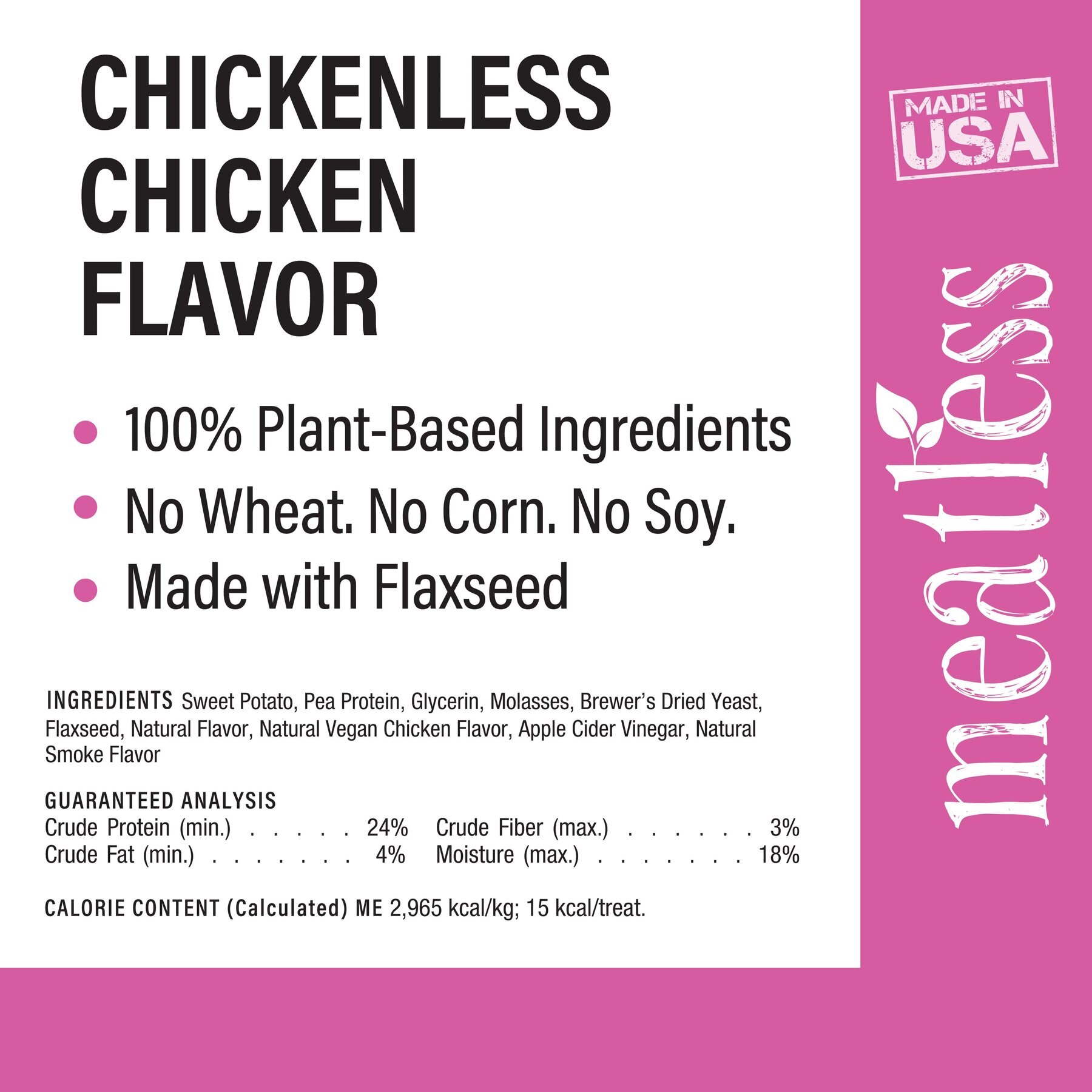 Callie's Kitchen Chickenless Chicken Flavor Dog Treats, 4-oz bag