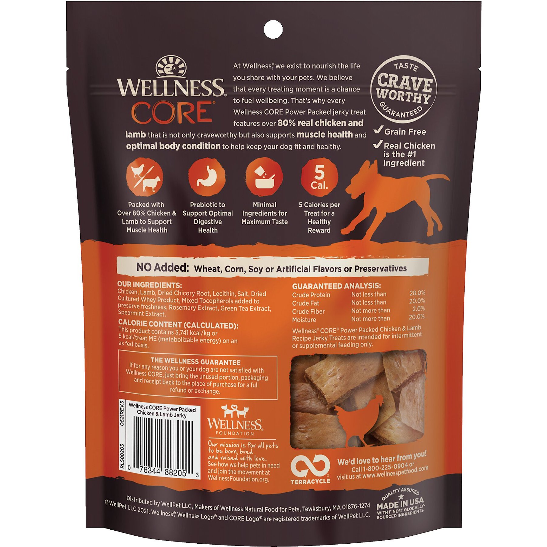 Wellness CORE Power Packed Chicken Grain-Free Jerky Dog Treats