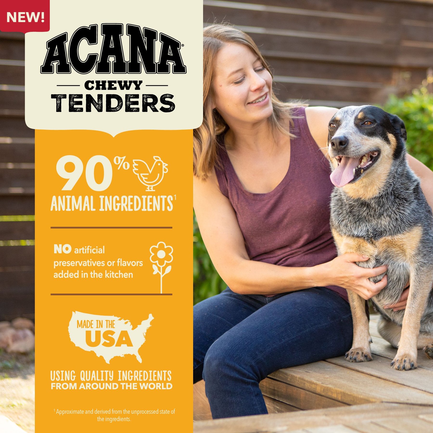 ACANA Chewy Tenders Chicken Jerky Dog Treats, 4-oz bag