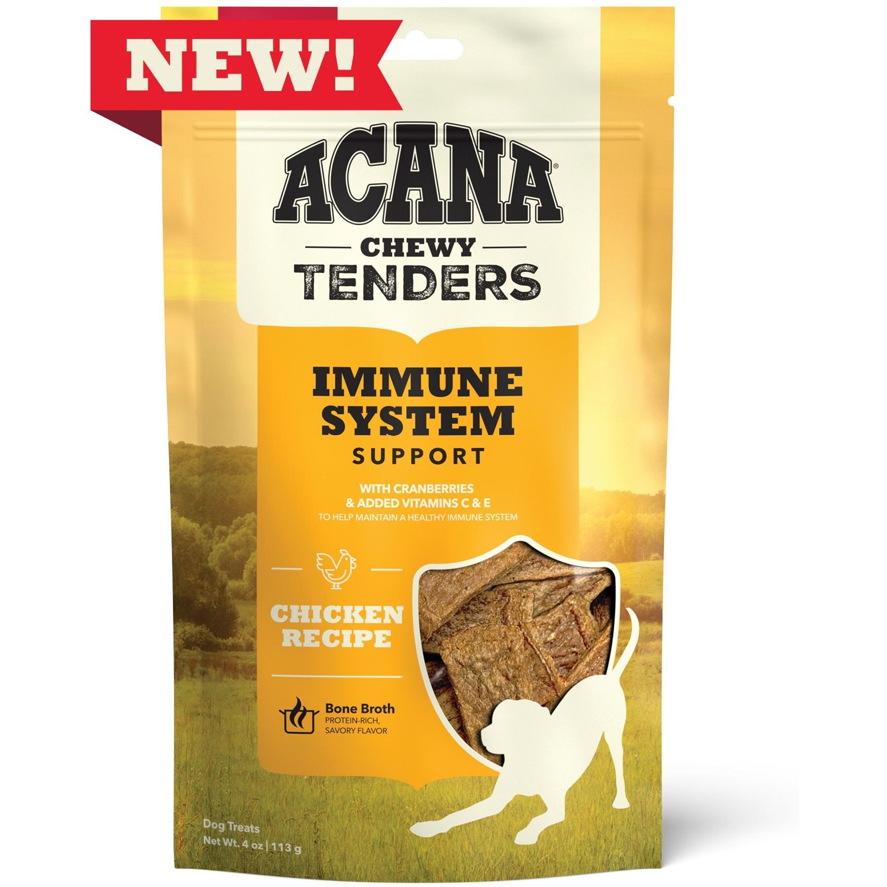 ACANA Chewy Tenders Chicken Jerky Dog Treats, 4-oz bag