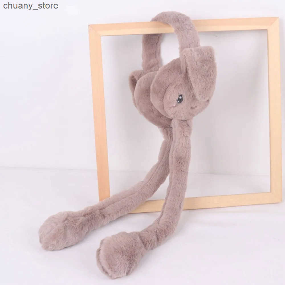 Ear Muffs Creative Cute Moving Rabbit Ears Earmuffs Student Couple Personality Cold Winter Plush Earmuffs Ear Warm Ear Muffs L240910