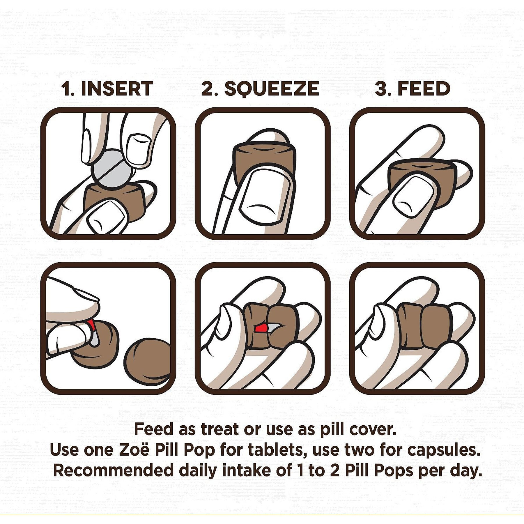 Zoe Pill Pops Peanut Butter with Honey Dog Treats