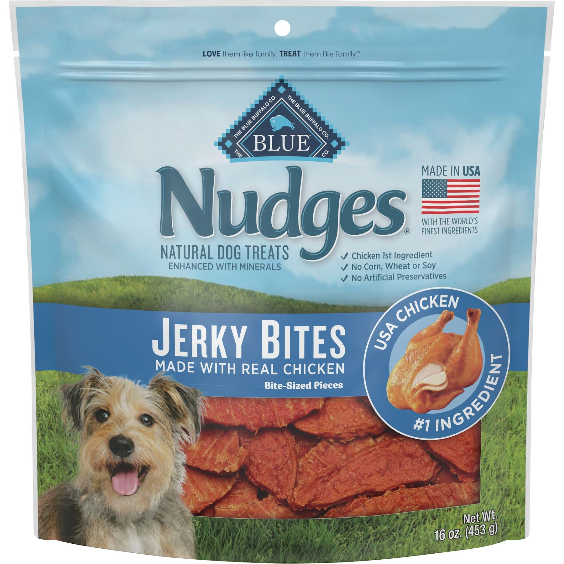 Blue Buffalo Nudges Jerky Bites Chicken Jerky Dog Treats