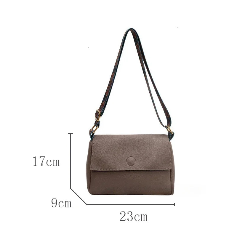 Solid Leather Tote Crossbody Bag for Women 2024 Tend Female Simple Shoulder Side Quality Handbags and Purses 240415