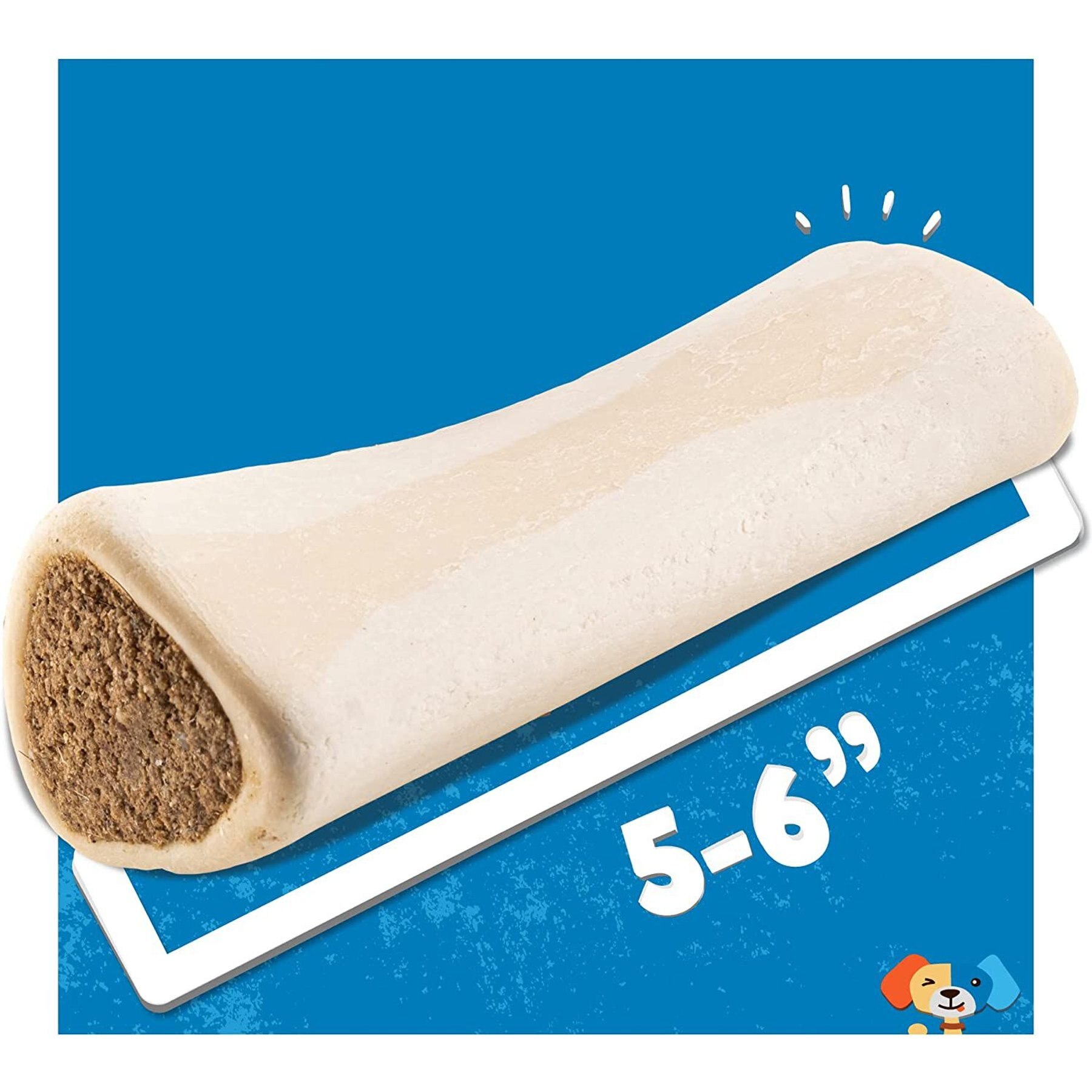 Jack & Pup Stuffed 5-6-in Bone Filled with Bacon & Cheese Flavor Dog Treats, 2 count
