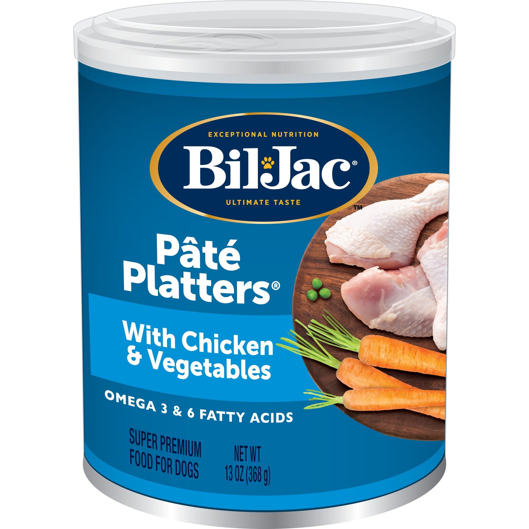 Bil-Jac Pate Platters with Chicken & Vegetables Canned Dog Food