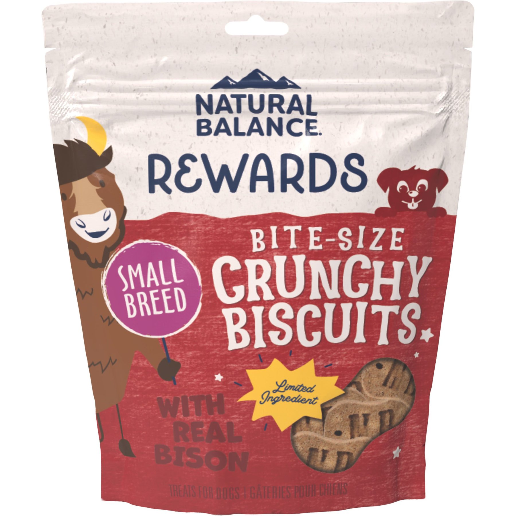 Natural Balance Rewards Crunchy Biscuits with Real Bison Dog Treats