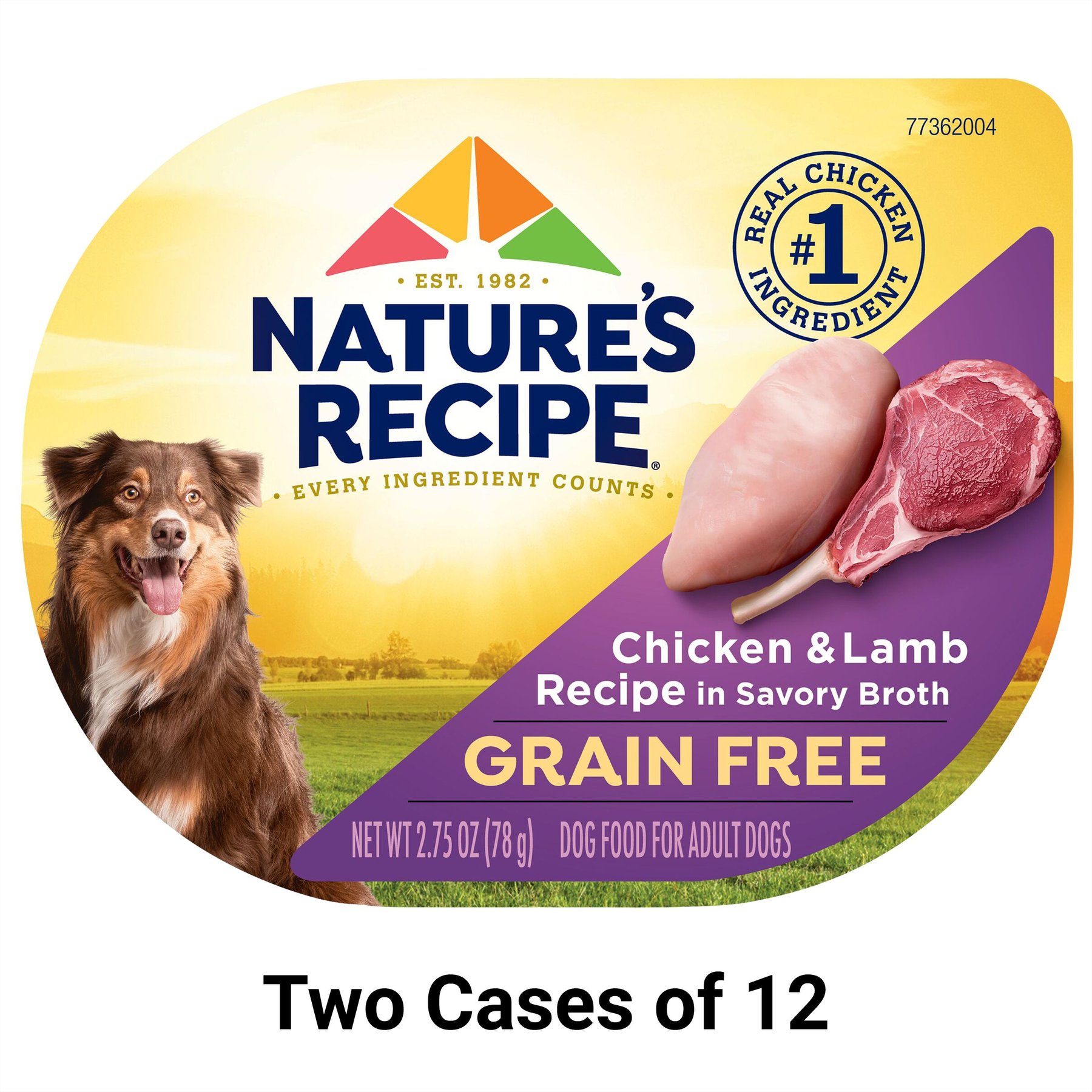 Nature's Recipe Chicken & Lamb Recipe in Savory Broth Grain-Free Wet Dog Food