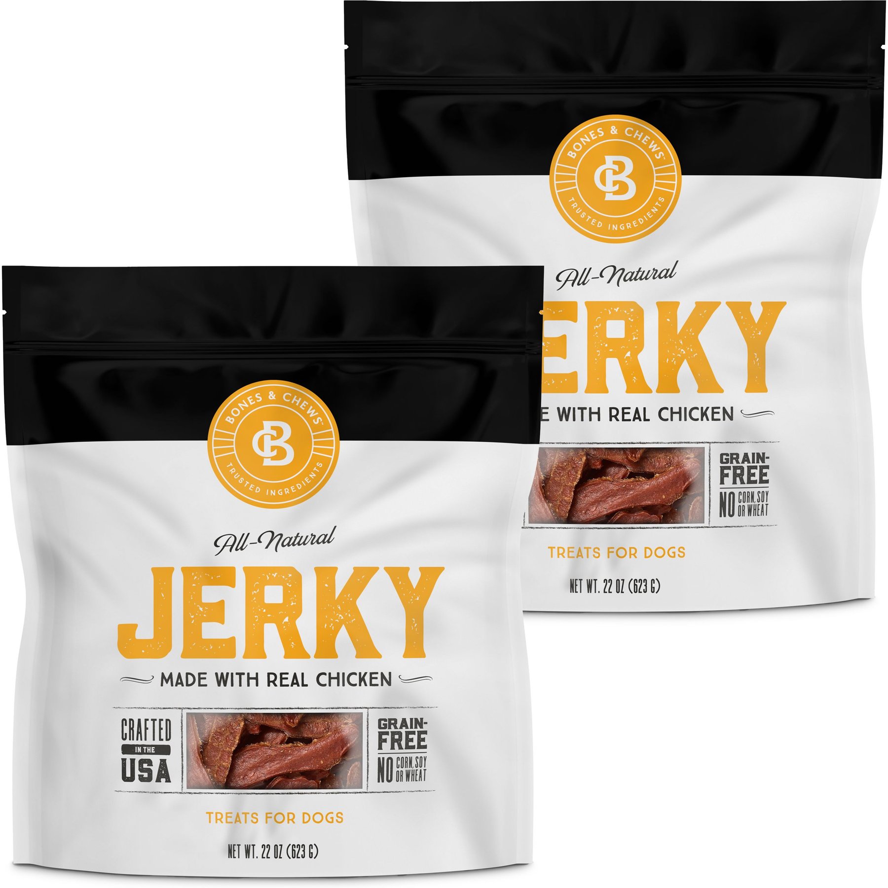 Bones & Chews All Natural Grain-Free Jerky Made With Real Chicken Dog Treats