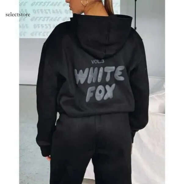Fox T-Shirt Tracksuit Tshirt 2024 Fashion New Hoodie Tracksuit Sets Clothing Set Women Spring Autumn Winter Fashionable Sporty Long Fallow White Foxe T-Shirt D1d