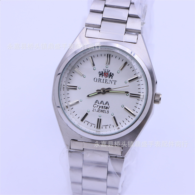 Stainless steel Henna watch waterproof quartz watch for middle-aged and elderly people original 2035 movement mens watch medium-sized model