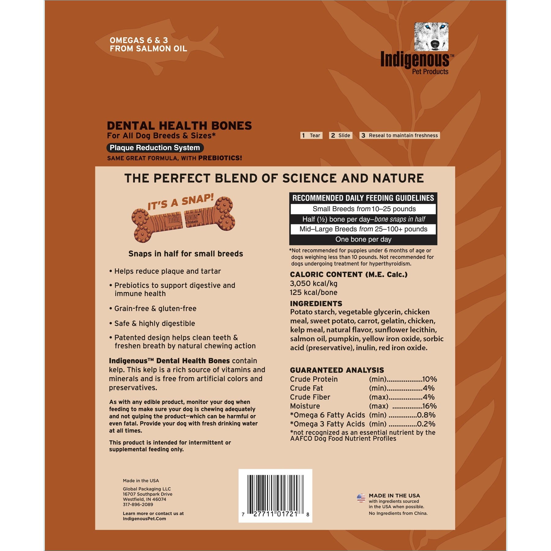 Indigenous Pet Products Grain-Free Carrot & Pumpkin Flavored Dental Dog Treats
